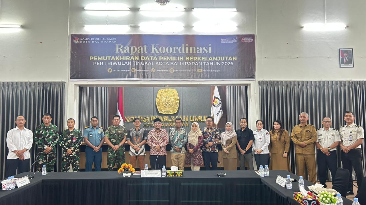 Anggota Bawaslu Balikpapan hadiri Rapat Koordinasi (Rakor) Pemutakhiran Data Pemilih Berkelanjutan (PDPB) Triwulan I Tahun 2026