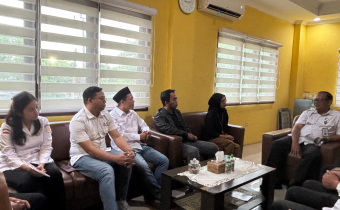 Ketua dan anggota Bawaslu Kota Balikpapan berkoordinasi  bersama jajaran Pemerintah Kecamatan Balikpapan Timur