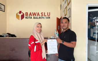 Anggota Bawaslu Balikpapan terima kunjungan sekaligus permohonan penelitian dari perwakilan mahasiswa Program Studi Keselamatan dan Kesehatan Kerja (K3) Universitas Balikpapan (UNIBA).