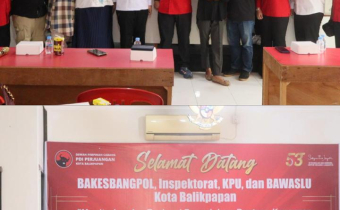 Dokumentasi Bawaslu Balikpapan Dampingi Monev Bantuan Keuangan Partai Politik di DPC PDIP